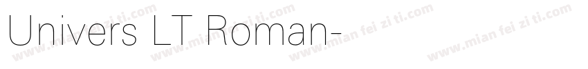 Univers LT Roman字体转换
